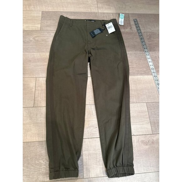 Kut From The Kloth High Rise Army Green Jogger Pants Size 4 With Elastic Cuffs - Picture 1 of 7